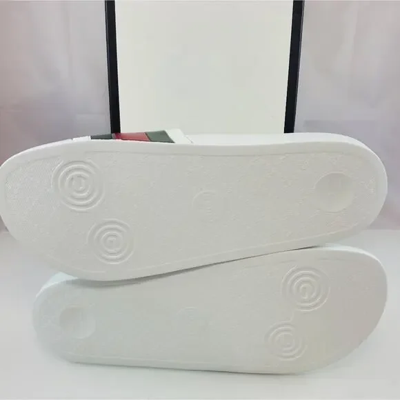 NWT$400 GUCCI Signature Pursuit 72 Stripe Slip-on Slide Sandals Sz 10G (10.5-11) - Picture 16 of 16